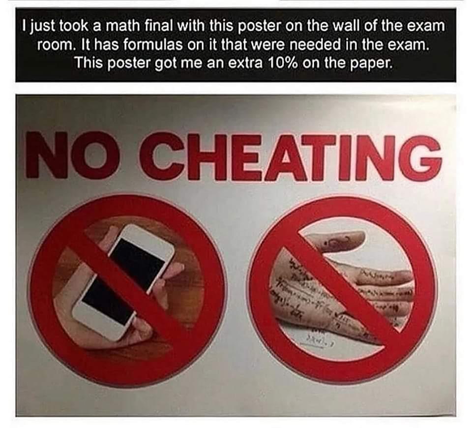 VST NN EI QR EIRTUR GIEE TS CIR I R G RN R U RV E L room It has formulas on it that were needed in the exam This poster got me an extra 10 on the paper