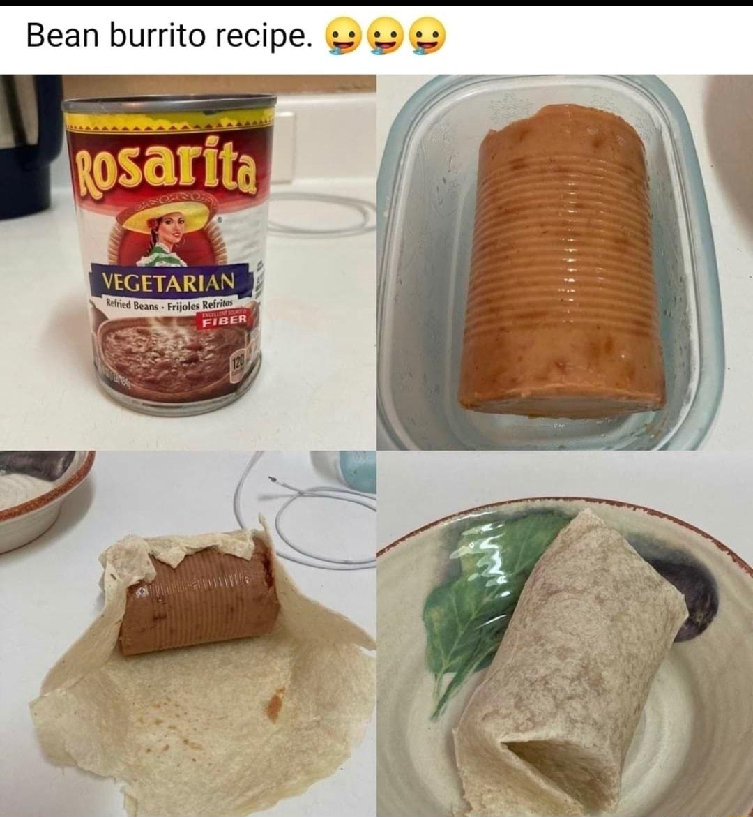 Bean burrito recipe