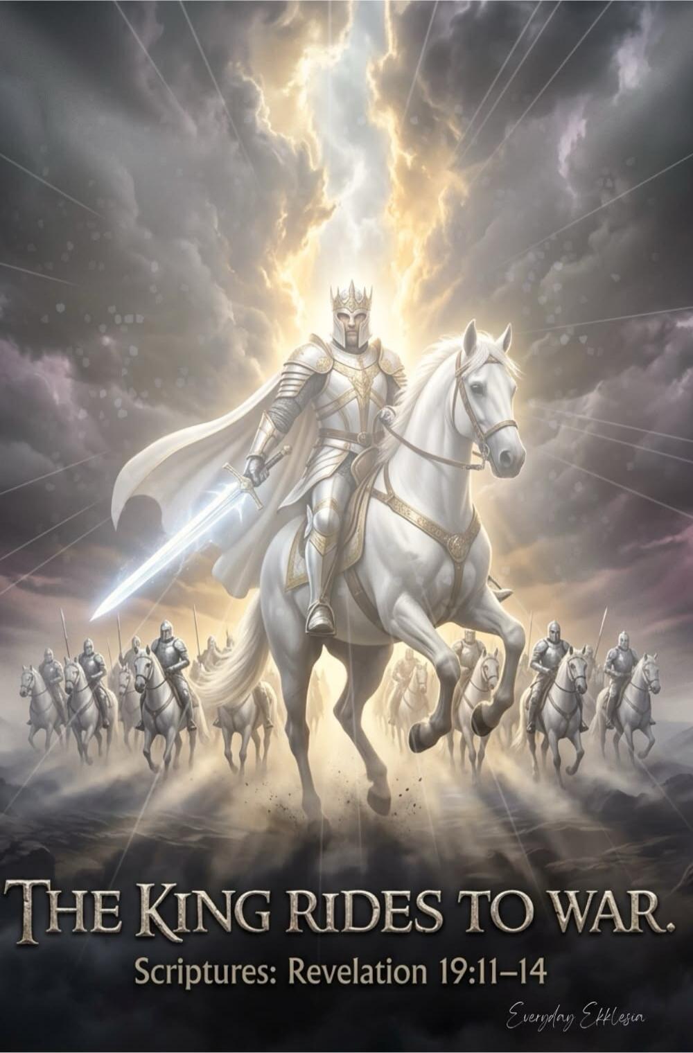 THE KING RIDES TO WAR. Scriptures: Revelation 19:11-14. Everyday Ekklesia