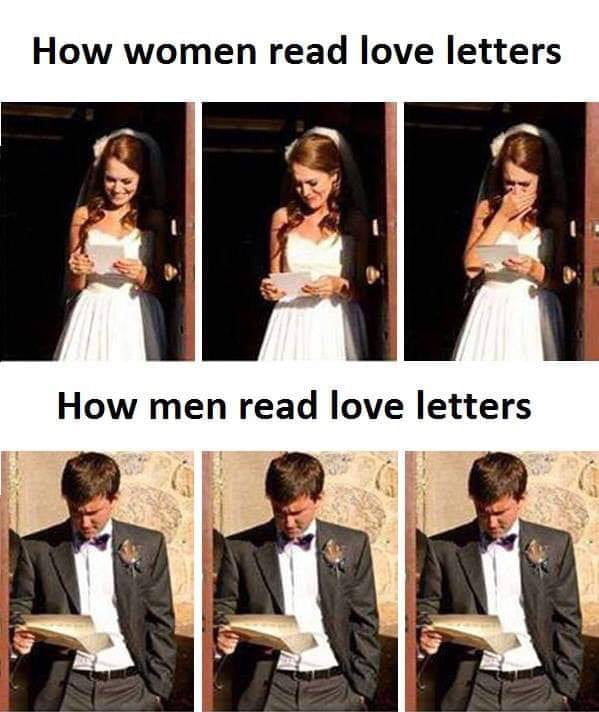 How women read love letters