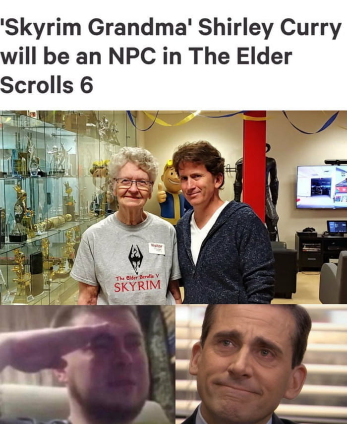 Skyrim Grandma Shirley Curry will be an NPC in The Elder Scrolls 6