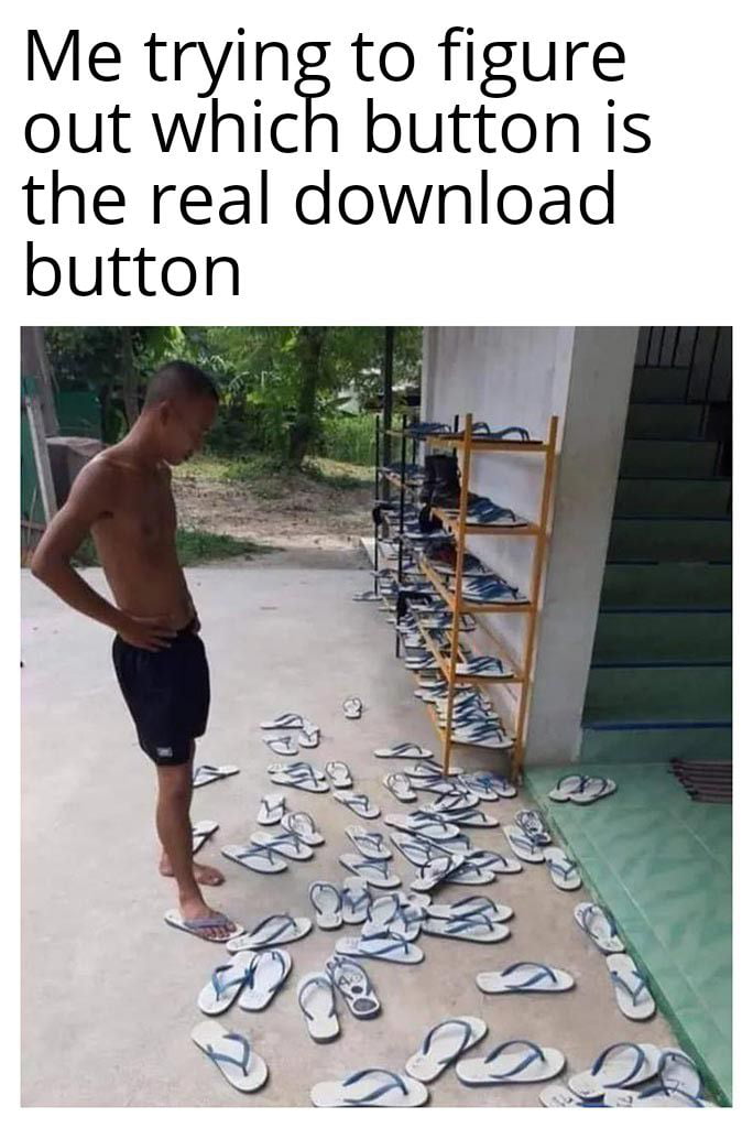 Me trying to figure out which button is the real download button
