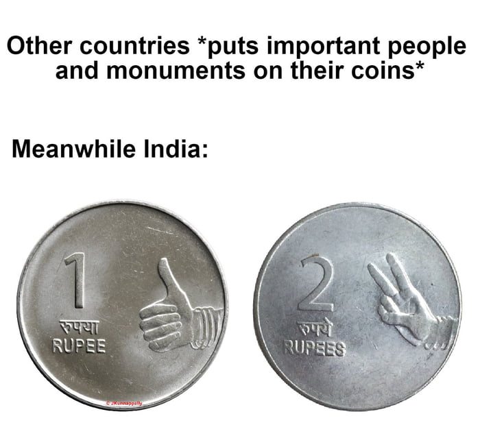 Other countries puts important people and monuments on their coins Meanwhile India