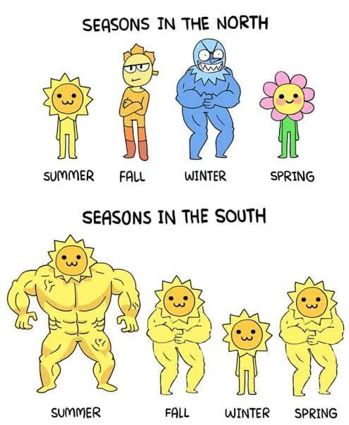 SEASONS IN THE NORTH SUMMER FALL WINTER SPRING SEASONS IN THE SOUTH Reed SUMMER FALL WINTER SPRING