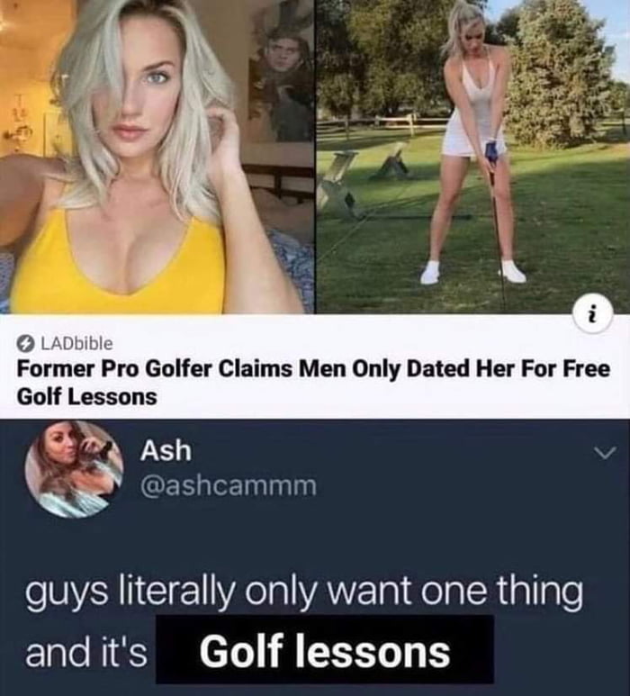 LADbIb Former Pro Golfer Claims Men Only Dated Her For Free Golf Lessons Ash B ashcammm N Il YAe Il VA2 a1 delalehallle Elale NESH o fl 1 1