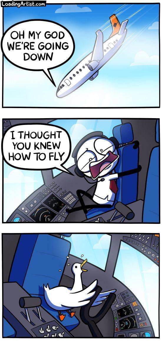 OH MY GoD WERE GOING T THOUGHT YOU KNEW HOW TO FLY