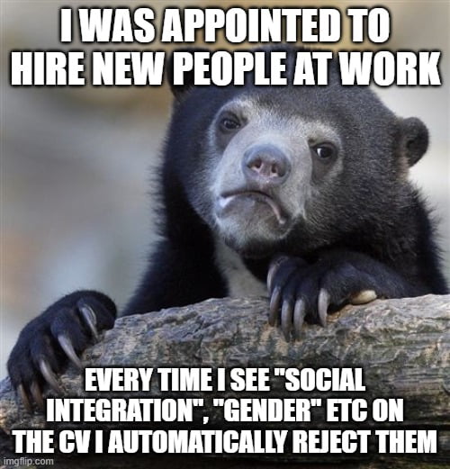 IWASAPPOINTEDTO EIEIIY TIME I 1 SIIIIII __ INTEGRATION GENDER ETGON THE GV AUTOMATICALLY REJECT THEM e o