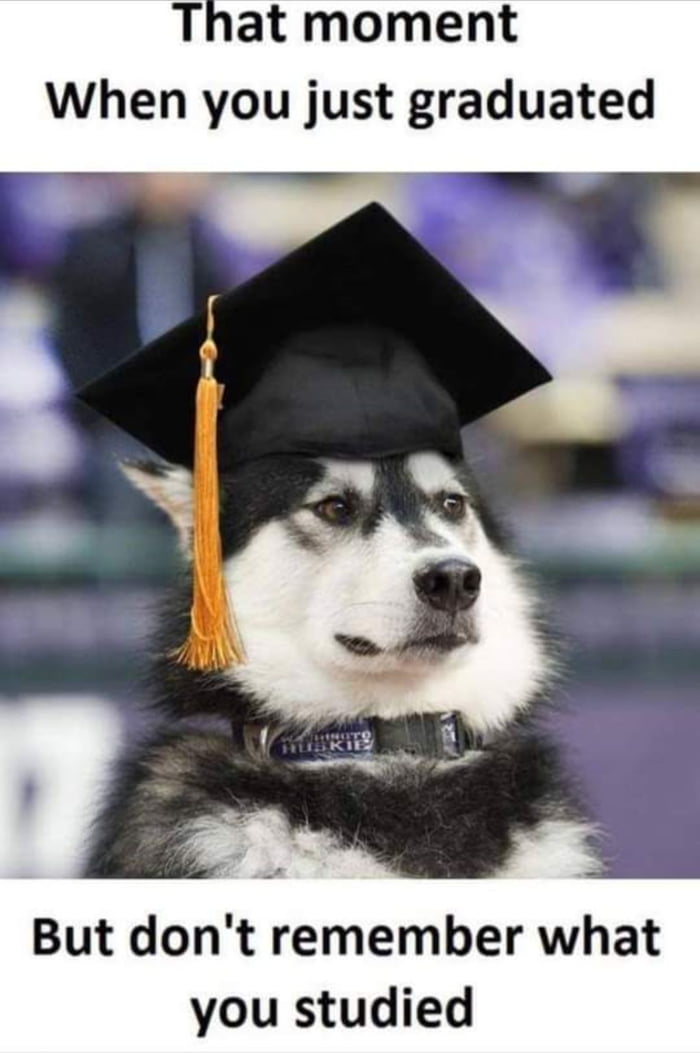 That moment When you just graduated But dont remember what you studied