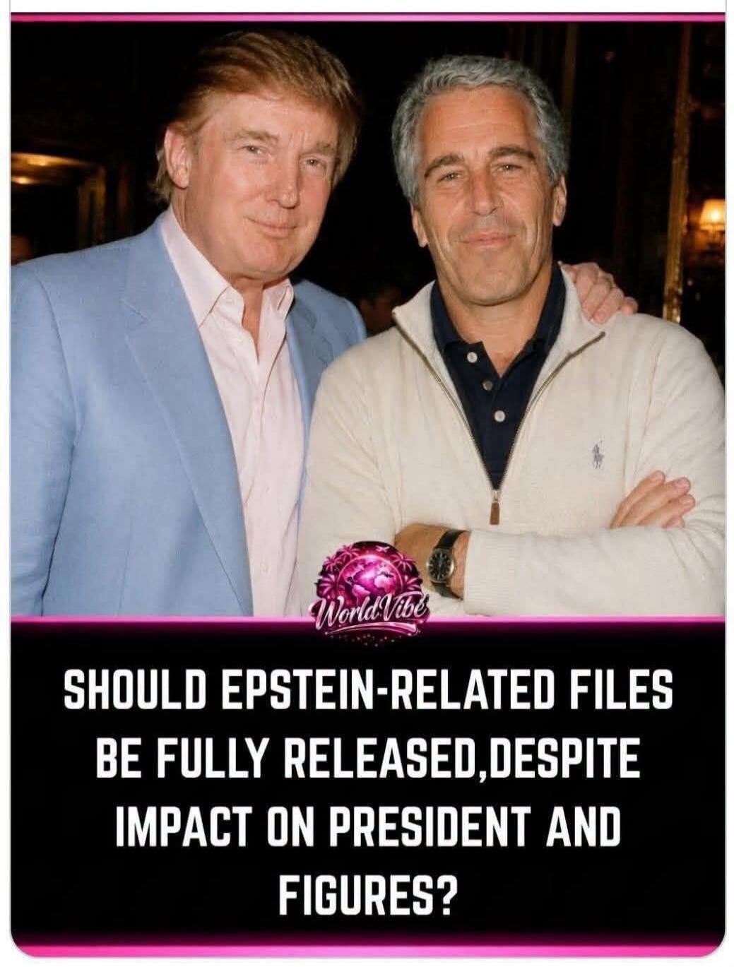 WorldVibe SHOULD EPSTEIN-RELATED FILES BE FULLY RELEASED, DESPITE IMPACT ON PRESIDENT AND FIGURES?