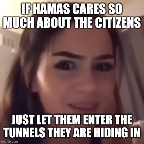 TUHESH MUCH ABOUT THE CITIZENS JUST LET THEM ENTER THE TUNNELS THEY ARE HIDING IN