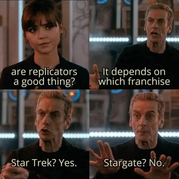 are replicators TS depends on agood thing which franchise