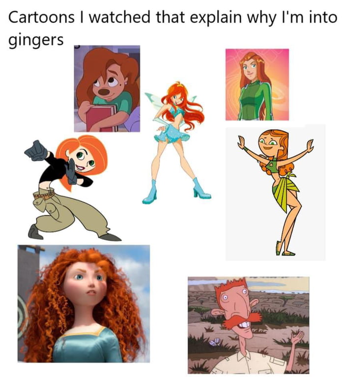 Cartoons watched that explain why Im into gingers