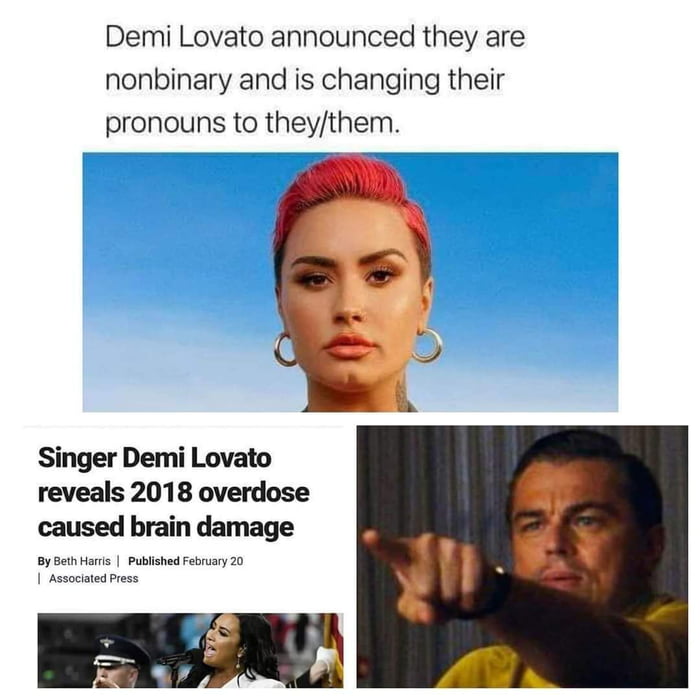 Demi Lovato announced they are nonbinary and is changing their pronouns to theythem Singer Demi Lovato reveals 2018 overdose caused brain damage By Beth Harris Published February 20 Associated Press