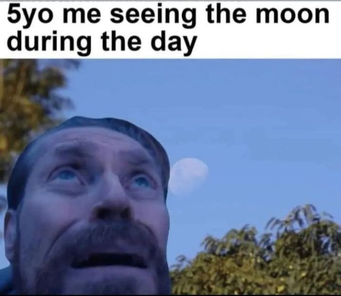 Syo me seeing the moon during the day