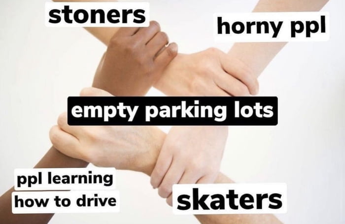 horny ppl empty parking lots T ppl Iearning Q L how to drive skaters