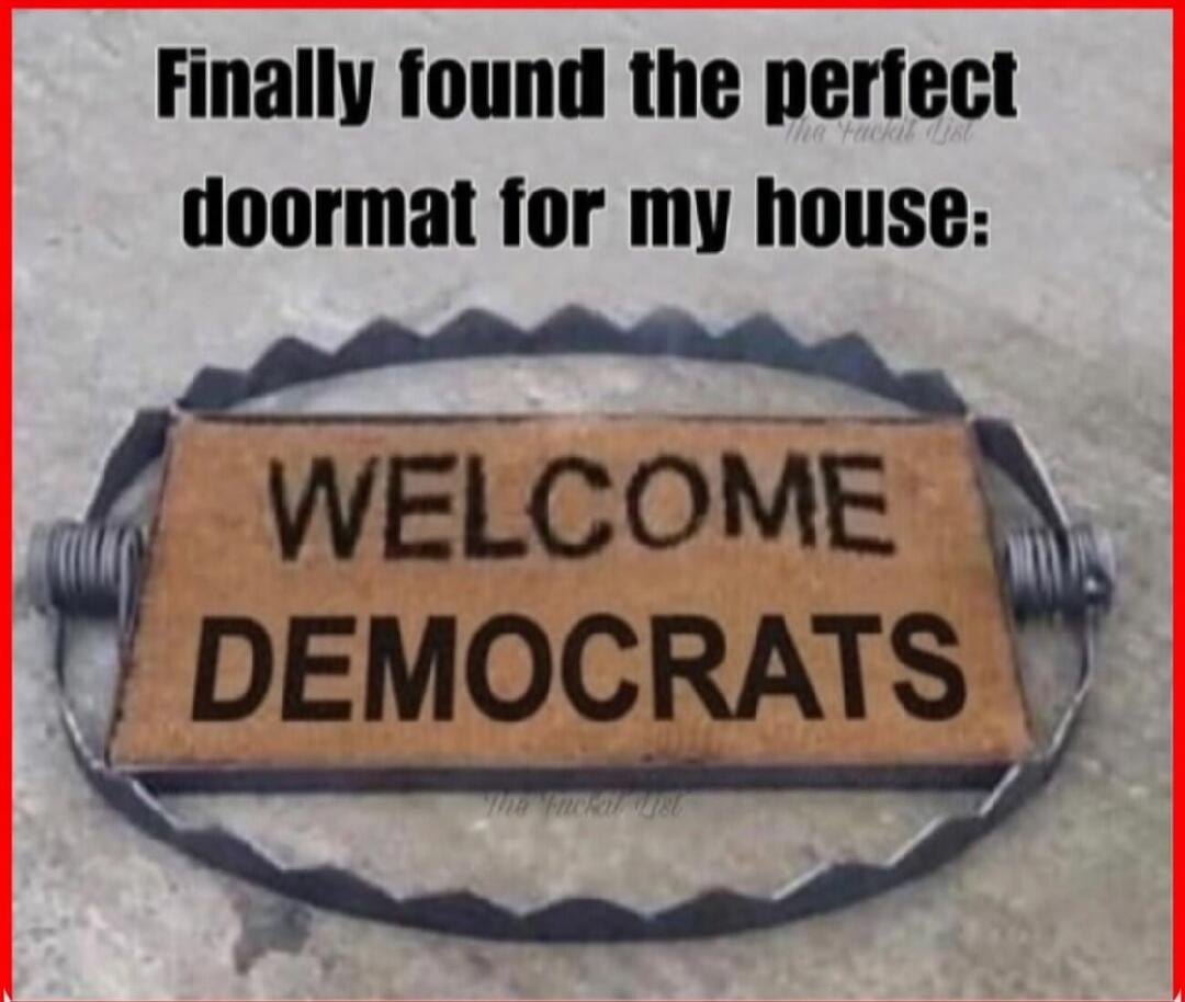 Finally found the perfect doormat for my house: WELCOME DEMOCRATS