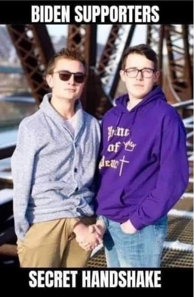 BIDEN SUPPORTERS
SECRET HANDSHAKE