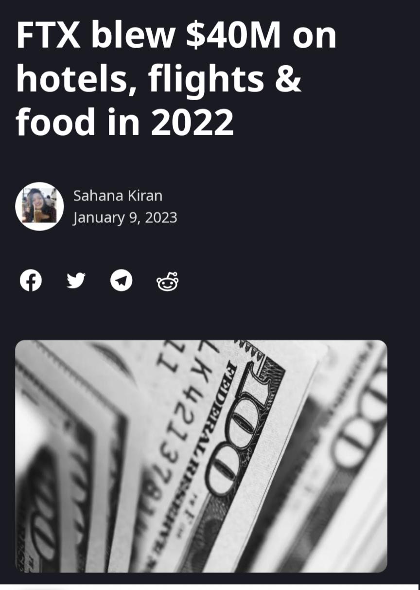 FTX blew 40M on Te 1 98 i Te 4 N 7 food in 2022 Sahana Kiran January 9 2023