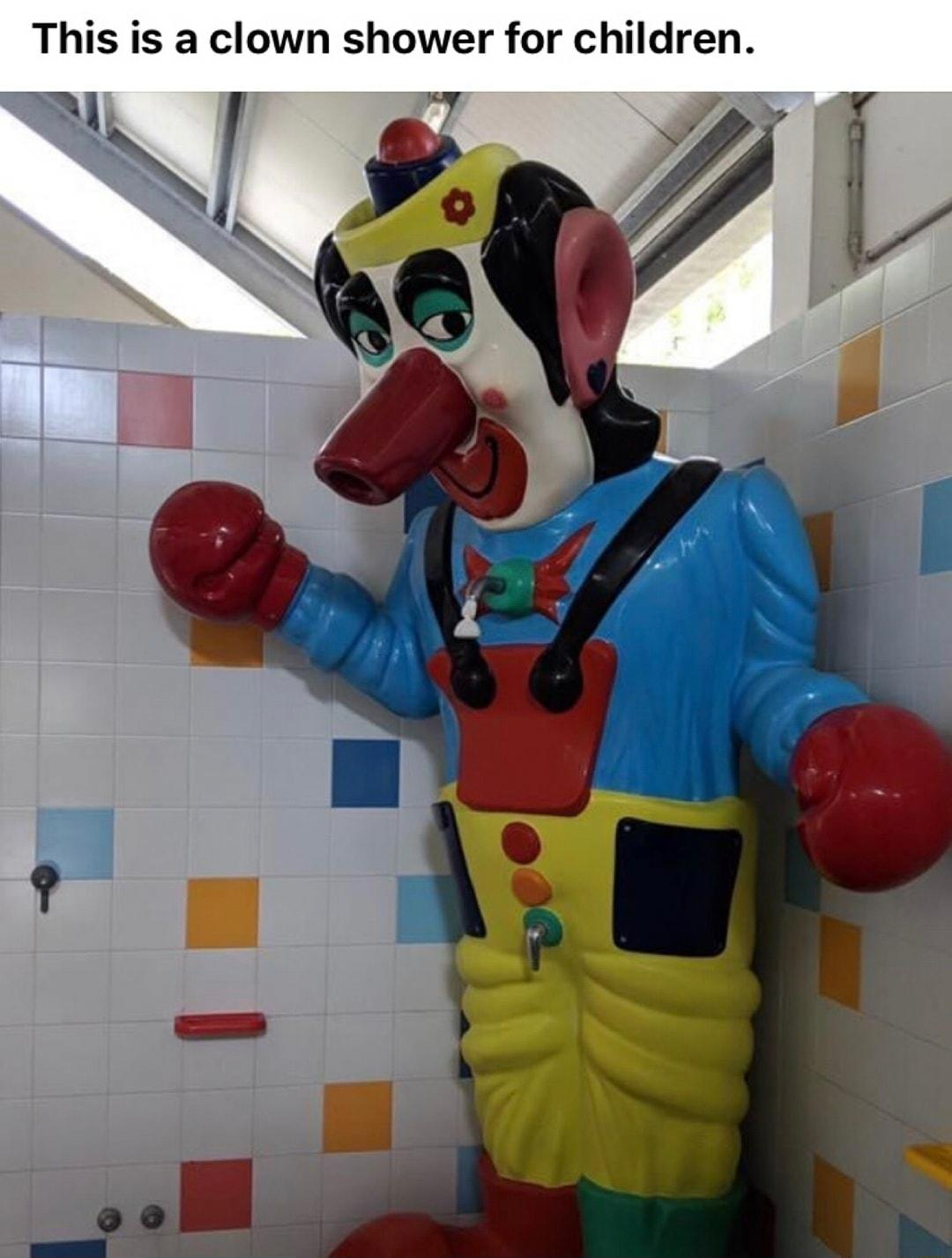 This is a clown shower for children A