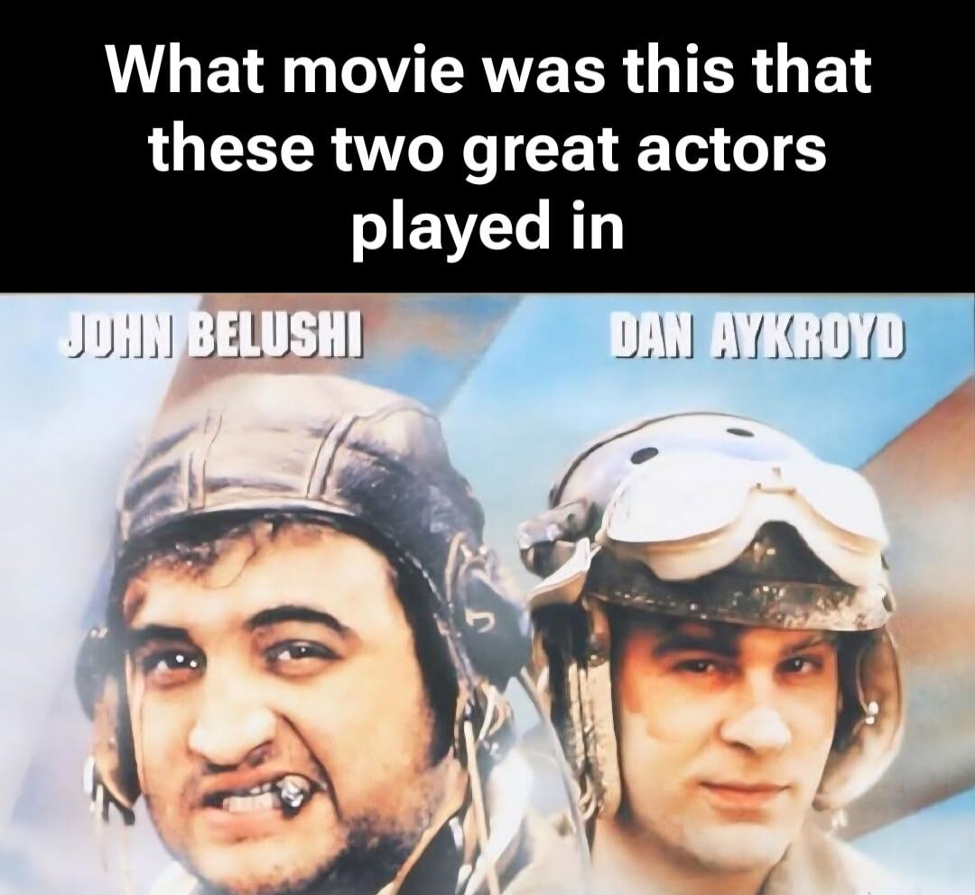 What movie was this that these two great actors played in JOHN BELUSHI DAN AYKROYD