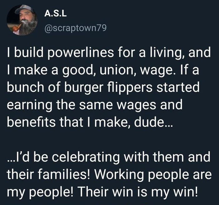 ASL s S EIICNIVAY o101 o oI ITa LI o k WINVAaTo METq N EUCENololelo MU Te MNZTe i oIV s Ted o WoTU oI i To s ISR lu T earning the same wages and benefits that make dude Id be celebrating with them and their families Working people are YAoLYe o YR M LTI AWV TO WIS 0 g VAW