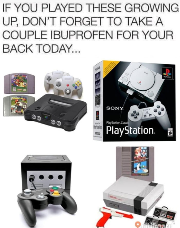 IF YOU PLAYED THESE GROWING UP DONT FORGET TO TAKE A COUPLE IBUPROFEN FOR YOUR BACK TODAY iytation f