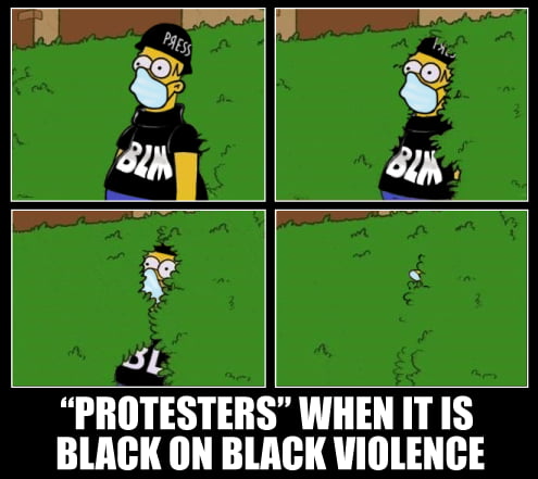 B e b IL PROTESTERS WHENIT IS BLACK ON BLACK VIOLENCE