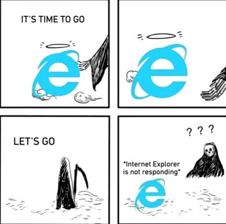 ITS TIME TO GO LETS GO Internet Explorer is not responding