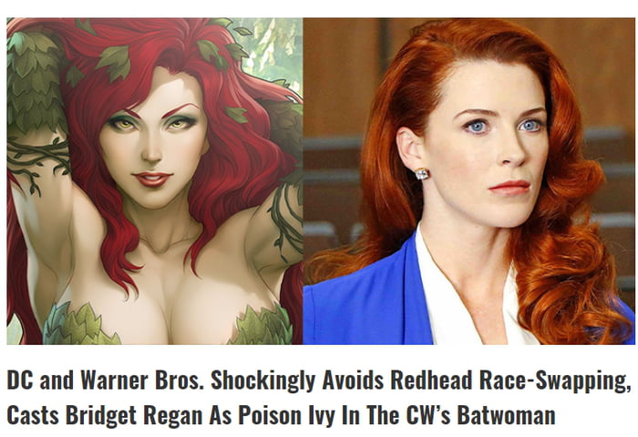 DC and Warner Bros Shockingly Avoids Redhead Race Swapping Casts Bridget Regan As Poison Ivy In The CWs Batwoman