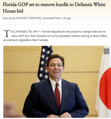 Florida GOP set to remove hurdle to DeSantis White House bid