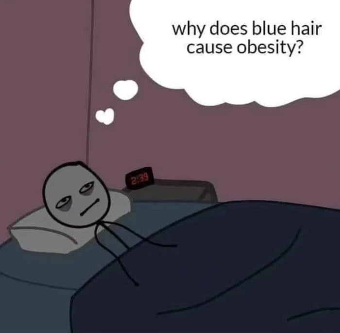 why does blue hair cause obesity