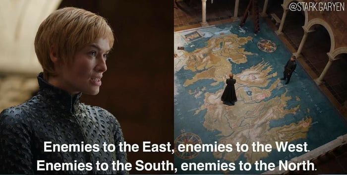 RKGARYEN Enemies to the South enemles RGRLTN LT