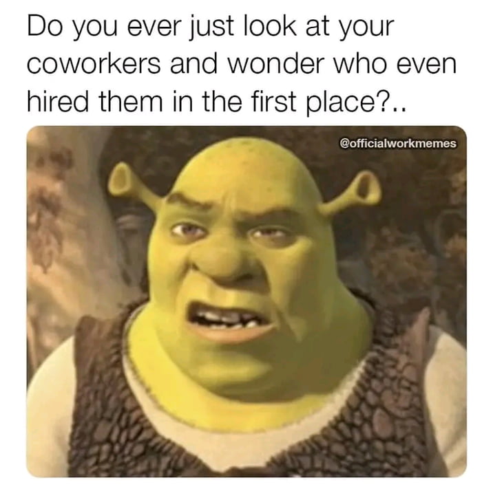 Do you ever just look at your coworkers and wonder who even hired them in the first place