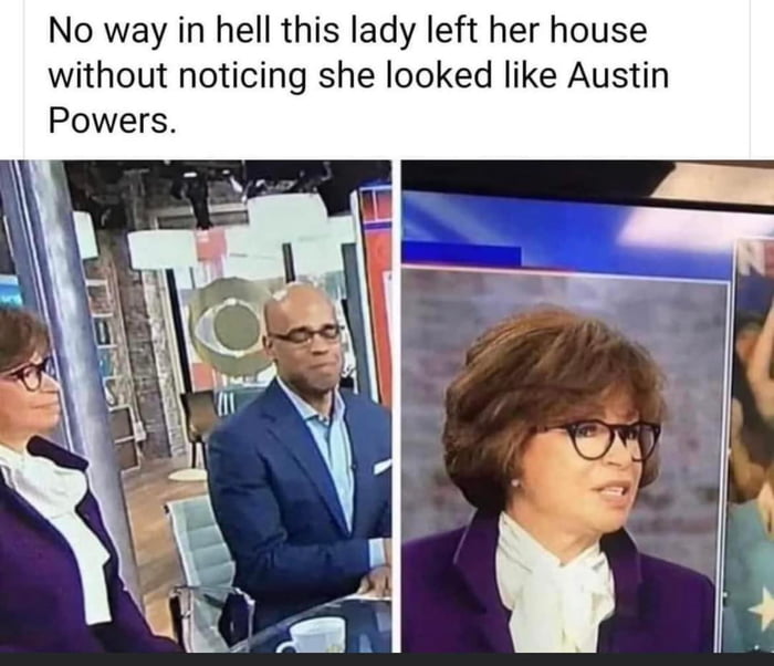 No way in hell this lady left her house without noticing she looked like Austin