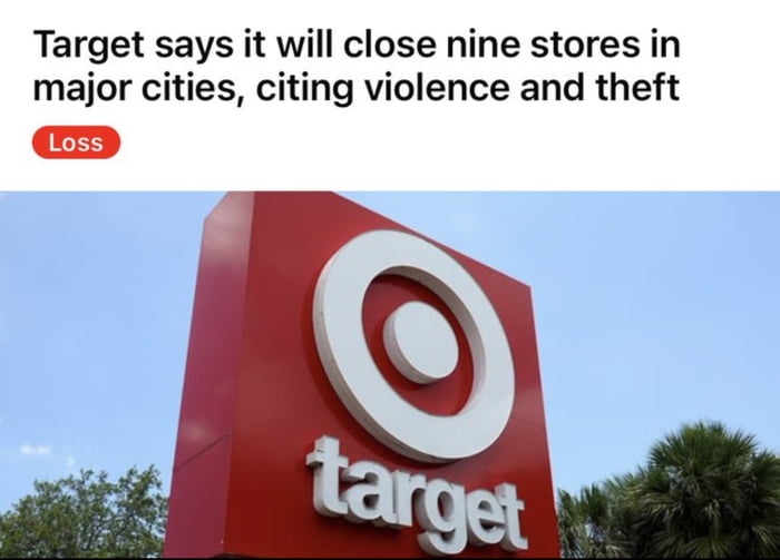 Target says it will close nine stores in major cities citing violence and theft