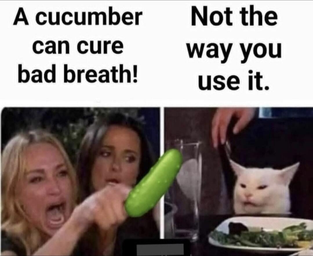 A cucumber can cure bad breath! Not the way you use it.