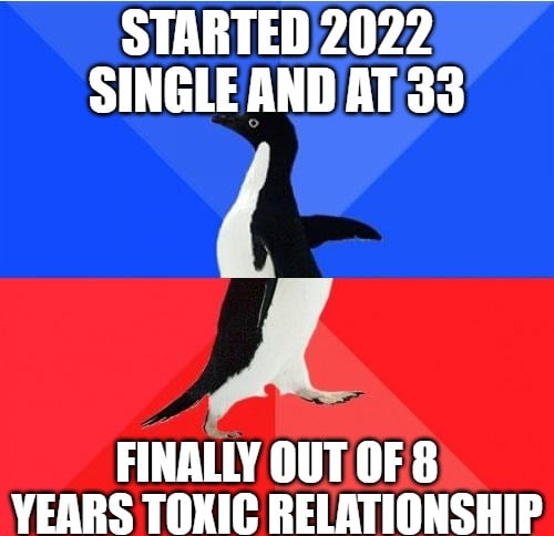 SINGLE AND AT33 A FINALLY OUTOF 8 YEARS TOXIC RELATIONSHIP