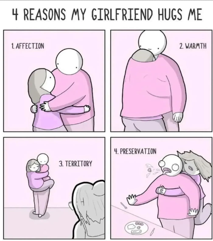 REASONS MY GIRLFRIEND HUGS ME LAFFECTION 2 VARMTH