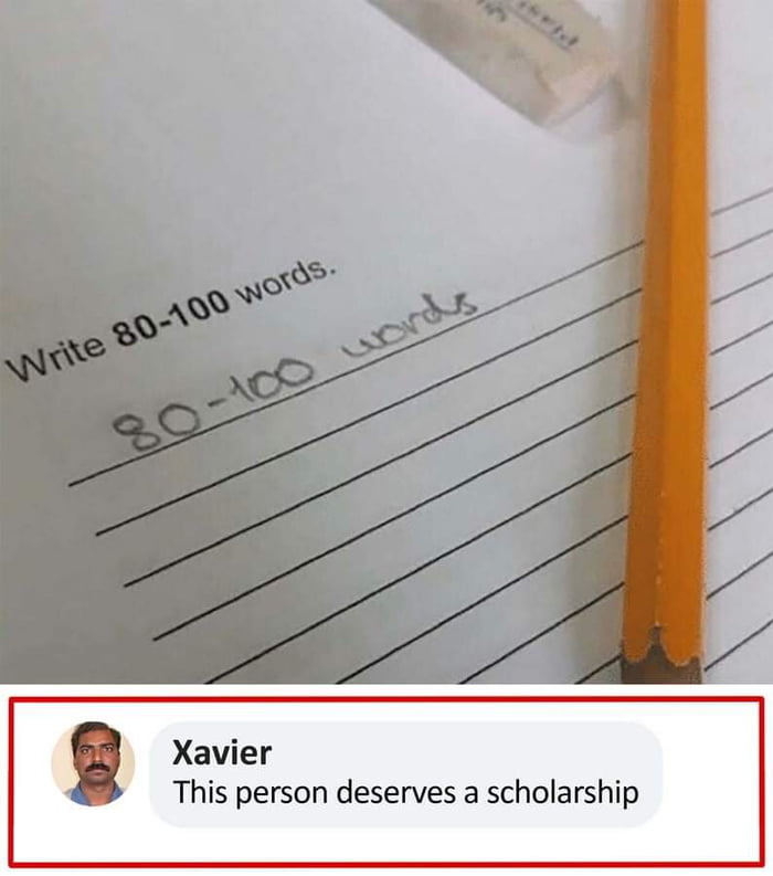 Xavier This person deserves a scholarship