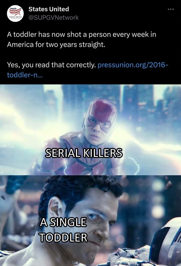 States United Atoddler has now shot a person every week in America for two years straight Yes you read that correctly pressunionorg