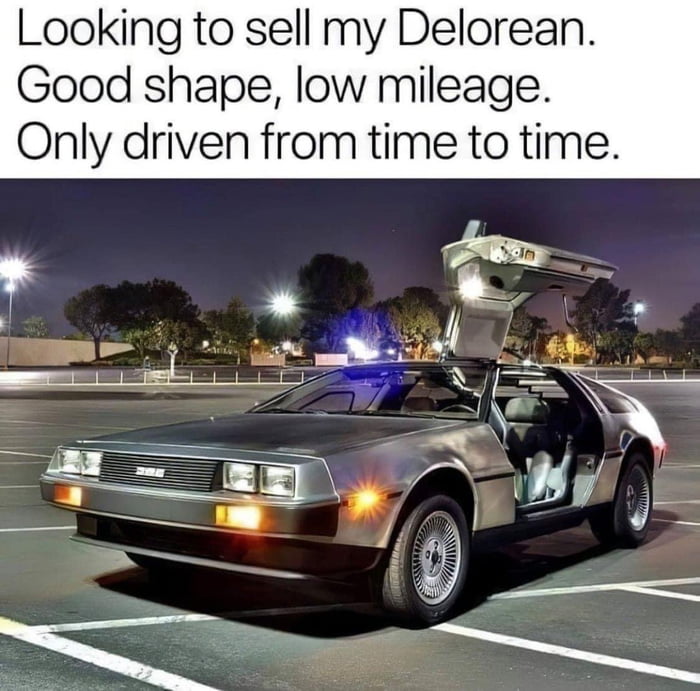 Looking to sell my Delorean Good shape low mileage Only driven from time to time