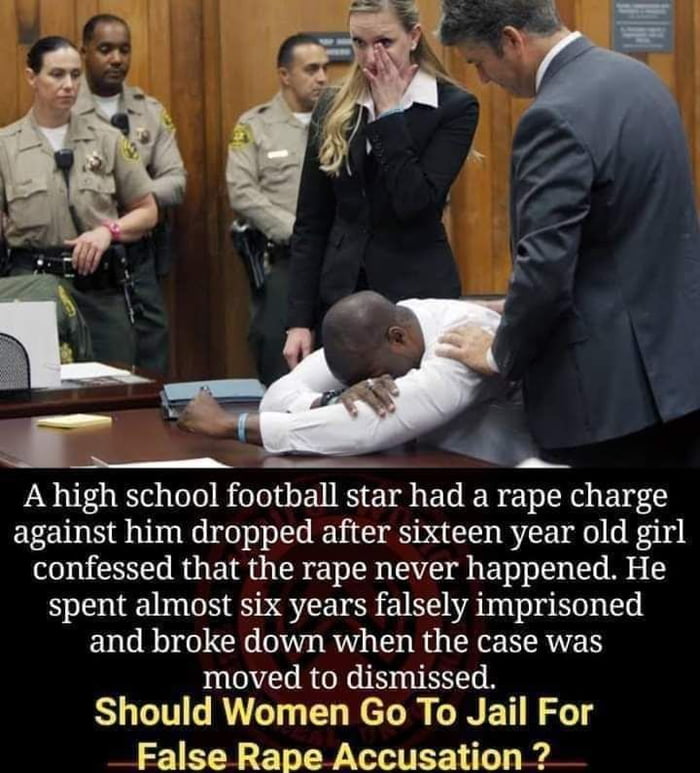 AR B o B o ToJi s EVIRS VBT BB 2 o N WA EV g against him dropped after sixteen year old girl confessed that the rape never happened He spent almost six years falsely imprisoned and broke down when the case was moved to dismissed Should Women Go To Jail For False Rape Accusation