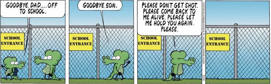 GOODBYE DADOFF TO CHOOL SCHOOL ENTRANCE SCHOO ENTRANCE GOODBYE SON PLEASE DONT GET SHOT 1 PLEASE COME BACK TO ME ALIVE PLEASE LET ME HOLD YOU AGAIN PLEASE