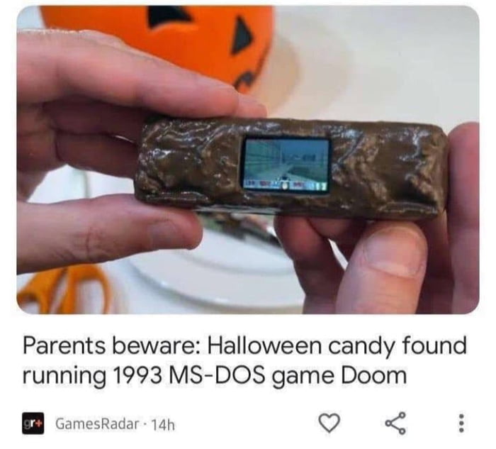 Parents beware Halloween candy found running 1993 MS DOS game Doom BB GomesRadar 14h O