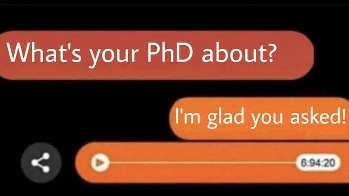 Whats your PhD about Im glad you asked D