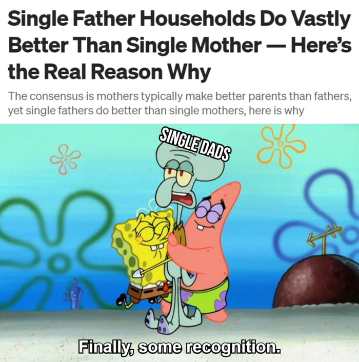 Single Father Households Do Vastly Better Than Single Mother Heres the Real Reason Why Finellp sems feeeghiien