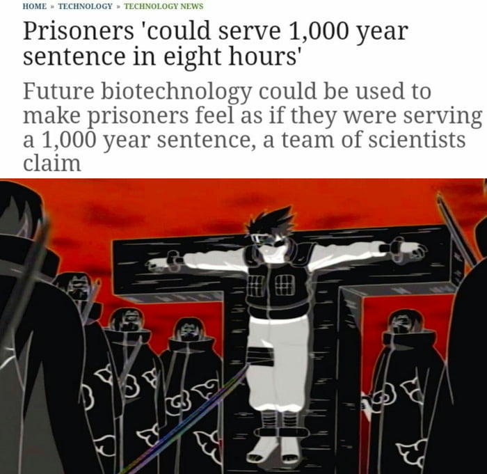 Prisoners could serve 1000 year sentence in eight hours Future biotechnology could be used to make prisoners feel as if they were serving a 1000 year sentence a team of scientists claim
