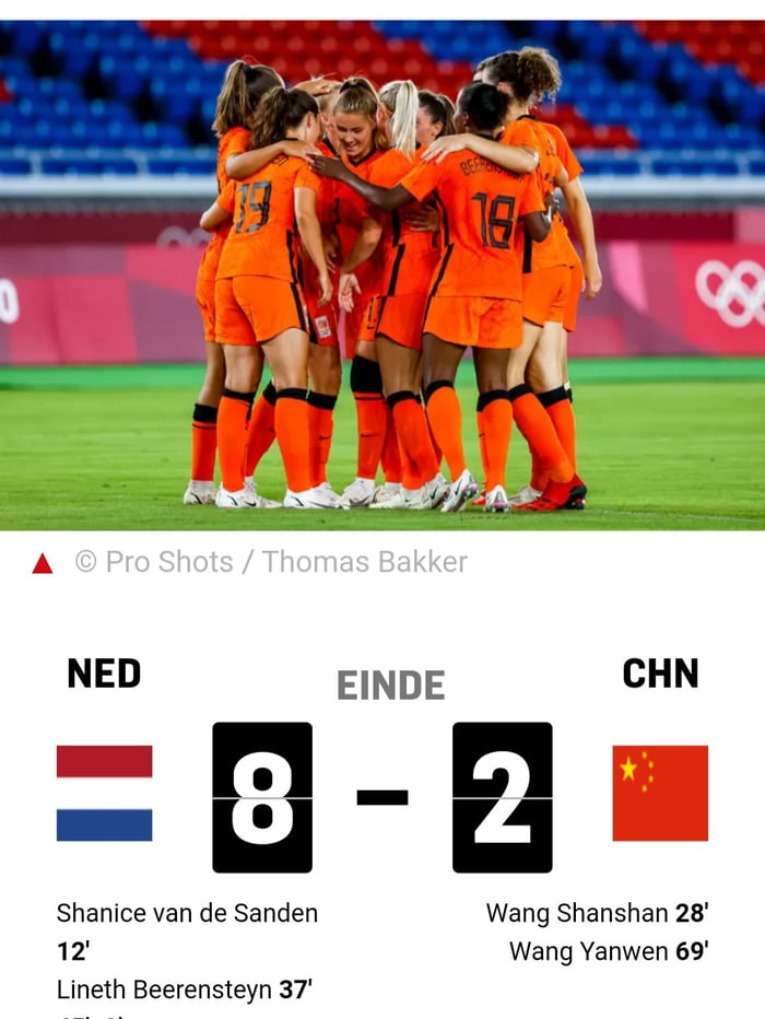 NED EINDE CHN o _ o Shanice van de Sanden Wang Shanshan 28 12 Wang Yanwen 69 Lineth Beerensteyn 37