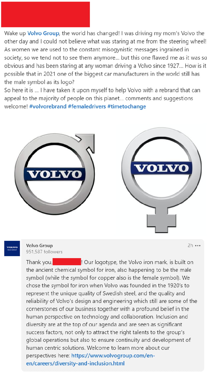 Wake up Volvo Group the world has changed was driving my moms Volvo the other day and could not believe what was staring at me from the steering wheel As women we are used to the constant misogynistic messages ingrained in society so we tend not to see them anymore but this one flawed me as it 0 obvious and has been staring at any woman driving a Volvo since 1927 How is it possible that in 2021 on