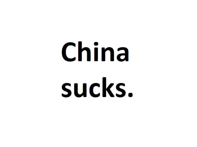 China sucks